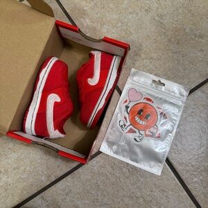 Nike Kids Red and White Sneakers